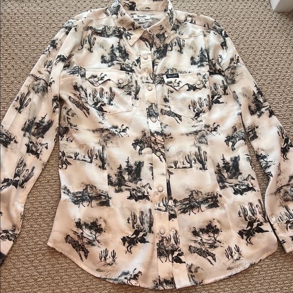 Wrangler Western Print Button-Up Shirt silk - Picture 2 of 2